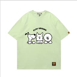 Áo Thun 3169 Phom Rộng HY KOREA Vải Cotton 65/35 Co giãn Phù Hợp Nam Nữ Từ 35 Tới 80kg 5
