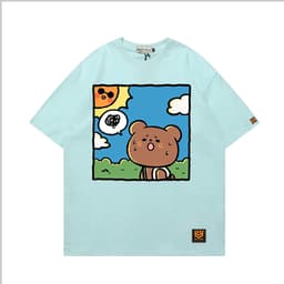 Áo Thun 3179 Phom Rộng HY KOREA Vải Cotton 65/35 Co giãn Phù Hợp Nam Nữ Từ 35 Tới 80kg 2