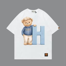 Áo Thun 3175 Phom Rộng HY KOREA Vải Cotton 65/35 Co giãn Phù Hợp Nam Nữ Từ 35 Tới 80kg 8