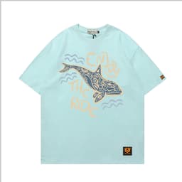 Áo Thun Cá Voi Enjoy 3188 Phom Rộng HY KOREA Vải Cotton 65/35 Co giãn Phù Hợp Nam Nữ Từ 35 Tới 80kg 3