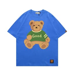 Áo Thun Gấu Good 3189 Phom Rộng HY KOREA Vải Cotton 65/35 Co giãn Phù Hợp Nam Nữ Từ 35 Tới 80kg 3