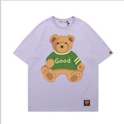 Áo Thun Gấu Good 3189 Phom Rộng HY KOREA Vải Cotton 65/35 Co giãn Phù Hợp Nam Nữ Từ 35 Tới 80kg 9