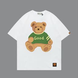 Áo Thun Gấu Good 3189 Phom Rộng HY KOREA Vải Cotton 65/35 Co giãn Phù Hợp Nam Nữ Từ 35 Tới 80kg 2