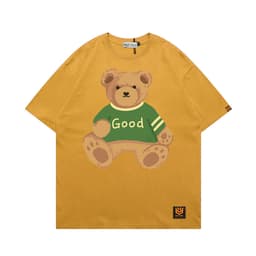 Áo Thun Gấu Good 3189 Phom Rộng HY KOREA Vải Cotton 65/35 Co giãn Phù Hợp Nam Nữ Từ 35 Tới 80kg 8