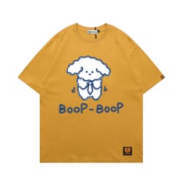 Áo Thun 3173 Phom Rộng HY KOREA Vải Cotton 65/35 Co giãn Phù Hợp Nam Nữ Từ 35 Tới 80kg 6