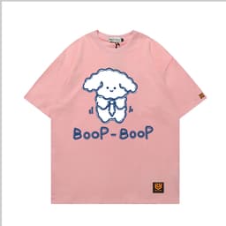 Áo Thun 3173 Phom Rộng HY KOREA Vải Cotton 65/35 Co giãn Phù Hợp Nam Nữ Từ 35 Tới 80kg 5