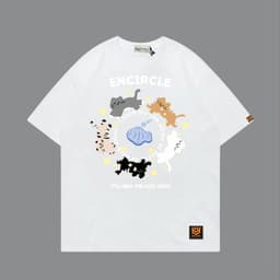 Áo Thun 3191 Phom Rộng HY KOREA Vải Cotton 65/35 Co giãn Phù Hợp Nam Nữ Từ 35 Tới 80kg 9
