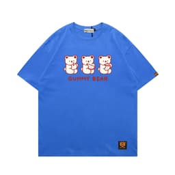 Áo Thun Gummy Bear 3194 Phom Rộng HY KOREA Vải Cotton 65/35 Co giãn Phù Hợp Nam Nữ Từ 35 Tới 80kg 3