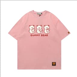 Áo Thun Gummy Bear 3194 Phom Rộng HY KOREA Vải Cotton 65/35 Co giãn Phù Hợp Nam Nữ Từ 35 Tới 80kg 6