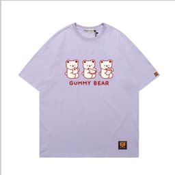 Áo Thun Gummy Bear 3194 Phom Rộng HY KOREA Vải Cotton 65/35 Co giãn Phù Hợp Nam Nữ Từ 35 Tới 80kg 8
