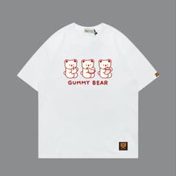Áo Thun Gummy Bear 3194 Phom Rộng HY KOREA Vải Cotton 65/35 Co giãn Phù Hợp Nam Nữ Từ 35 Tới 80kg 9