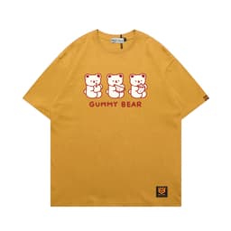 Áo Thun Gummy Bear 3194 Phom Rộng HY KOREA Vải Cotton 65/35 Co giãn Phù Hợp Nam Nữ Từ 35 Tới 80kg 7