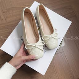 Giày Bệt Nữ - Giày Búp Bê Mary Jane Công Sở Nữ Da Khâu Quả Trám Đơn Giản Thanh Lịch Dễ Phối Đồ - N0031-Sona 3