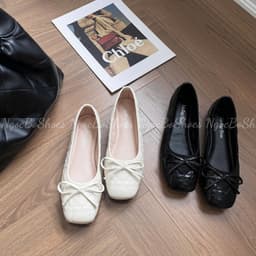 Giày Bệt Nữ - Giày Búp Bê Mary Jane Công Sở Nữ Da Khâu Quả Trám Đơn Giản Thanh Lịch Dễ Phối Đồ - N0031-Sona 9