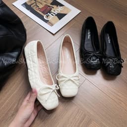 Giày Bệt Nữ - Giày Búp Bê Mary Jane Công Sở Nữ Da Khâu Quả Trám Đơn Giản Thanh Lịch Dễ Phối Đồ - N0031-Sona 8