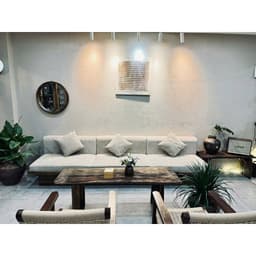 Bàn Trà Bệt Gỗ Lũa Pơ Mu Tự Nhiên, Bàn Sofa Từ Ván Lợp Mộc Mạc - Xưởng Mộc Maido 9