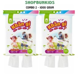 Combo 2 Gói Khăn vải khô Mipbi giá rẻ cho mẹ và bé sơ sinh - 600g, 900g, 800g, 1000g  2