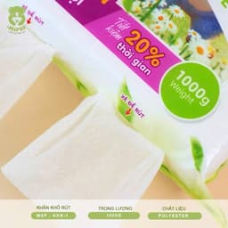 Combo 2 Gói Khăn vải khô Mipbi giá rẻ cho mẹ và bé sơ sinh - 600g, 900g, 800g, 1000g  8