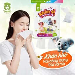 Combo 2 Gói Khăn vải khô Mipbi giá rẻ cho mẹ và bé sơ sinh - 600g, 900g, 800g, 1000g  7