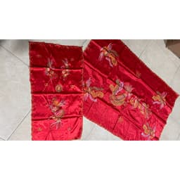 combo 1 bộ phủ diện + tấu hương, khăn trình đồng mở phủ, khăn tiễn căn hàng thêu 3D rồng phượng cao cấp k phai k bạc màu 2