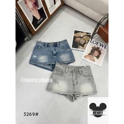 QUẦN VÁY JEANS RÁCH MINI BASIC HÀNG QCL1 MS293269 2