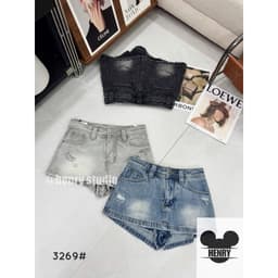 QUẦN VÁY JEANS RÁCH MINI BASIC HÀNG QCL1 MS293269 3