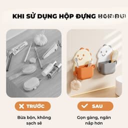 Hộp Đựng Bàn Chải Đánh Răng Dán Tường Hình Khủng Long – Kệ Đựng Bàn Chải Kem Đánh Răng Cho Phòng Tắm 2