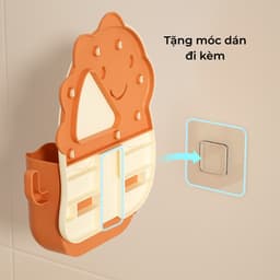 Hộp Đựng Bàn Chải Đánh Răng Dán Tường Hình Khủng Long – Kệ Đựng Bàn Chải Kem Đánh Răng Cho Phòng Tắm 7