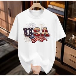Áo Thun Unisex Nam Nữ in USA chất liệu cotton 100% co giãn 4 chiều 1