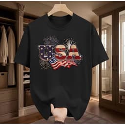 Áo Thun Unisex Nam Nữ in USA chất liệu cotton 100% co giãn 4 chiều 2