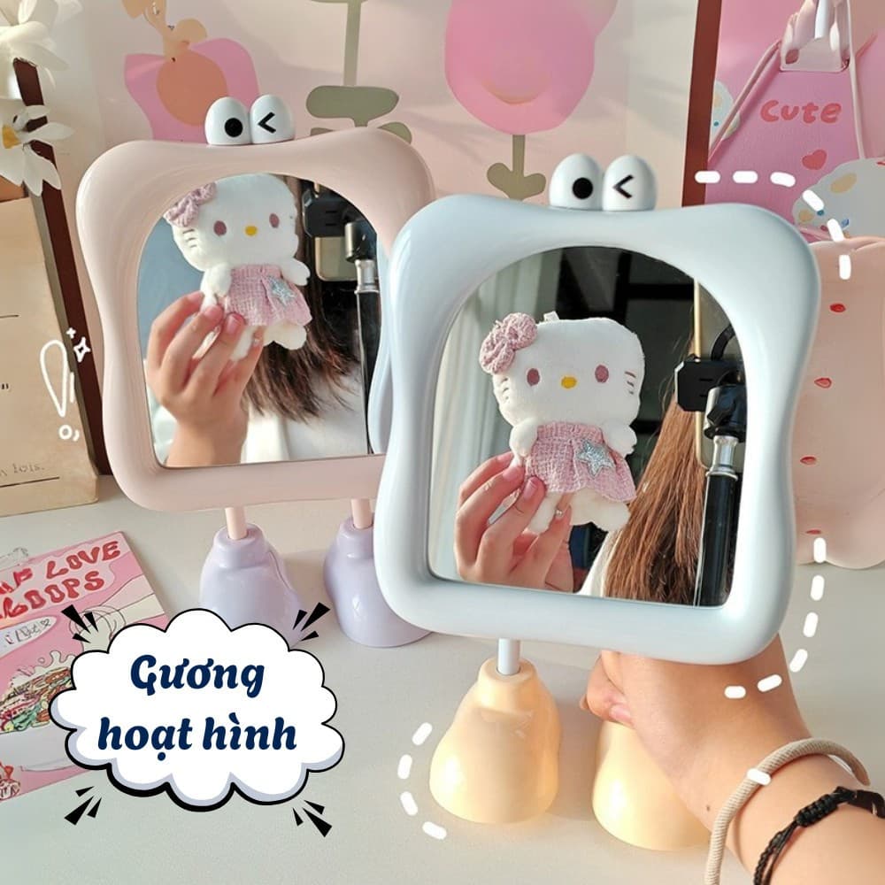 Gương Để Bàn Mini Hoạt Hình Chân Giày – Gương Trang Điểm Cute Decor Bàn Học, Bàn Làm