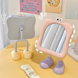 Gương Để Bàn Mini Hoạt Hình Chân Giày – Gương Trang Điểm Cute Decor Bàn Học, Bàn Làm 3