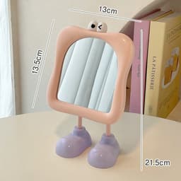 Gương Để Bàn Mini Hoạt Hình Chân Giày – Gương Trang Điểm Cute Decor Bàn Học, Bàn Làm 8