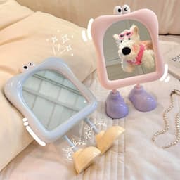 Gương Để Bàn Mini Hoạt Hình Chân Giày – Gương Trang Điểm Cute Decor Bàn Học, Bàn Làm 2