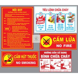 DECAL Nội quy,Tiêu lệnh, cấm lửa, cấm hút thuốc phòng cháy chữa cháy (kích thước quý khách xem ở phần mô tả) 1