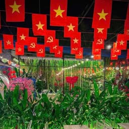 BÁN SỈ Dây Cờ Đảng – Cờ Tổ Quốc 10m | Dây Cờ Trang Trí Sự Kiện, Quán Cafe, Lễ Hội | In 2 Mặt Cao Cấp 3