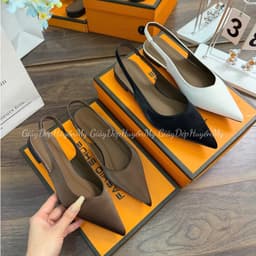 [ Giày Dép Huyền My ] Sục nữ mũi nhọn basic chất nhung mịn hàng cao cấp full hộp - TT004 4