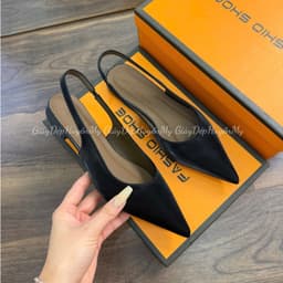 [ Giày Dép Huyền My ] Sục nữ mũi nhọn basic chất nhung mịn hàng cao cấp full hộp - TT004 5