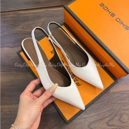 [ Giày Dép Huyền My ] Sục nữ mũi nhọn basic chất nhung mịn hàng cao cấp full hộp - TT004 6