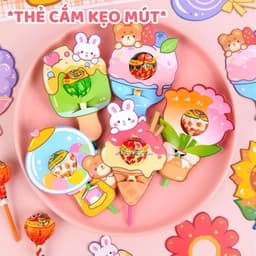 BÁN SỈ Set 100 / 200 / 300 Thẻ Cắm Kẹo Mút Trang Trí Bó Hoa - KHÔNG GỒM KẸO | Phụ Kiện Bó Hoa Kẹo Dễ Thương 8