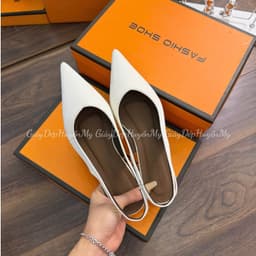 [ Giày Dép Huyền My ] Sục nữ mũi nhọn basic chất nhung mịn hàng cao cấp full hộp - TT004 3