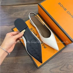 [ Giày Dép Huyền My ] Sục nữ mũi nhọn basic chất nhung mịn hàng cao cấp full hộp - TT004 8