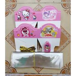 Set 20 / 30 / 50 Khay Đựng Quà Bánh Kẹo Hoạt Hình + Túi Gói Quà | Khay Làm Combo Snack Box 5