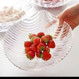 Đĩa Thuỷ Tinh Hình Lá 24cm 8