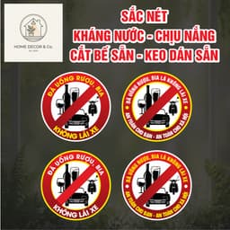 Decal tem dán đã uống rượu bia không lái xe decal PVC kháng nước, bền màu 1