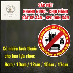 Decal tem dán đã uống rượu bia không lái xe decal PVC kháng nước, bền màu 2