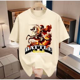 Áo Thun Unisex Nam Nữ in hình Ngựa BATTLE Chất Cotton 100% co giãn 4 chiều 2