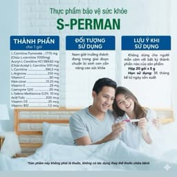 BỔ TINH TRÙNG S-PERMAN -TĂNG CHẤT LƯỢNG TINH TRÙNG, CẢI THIỆN SỨC KHOẺ NAM GIỚI! 3