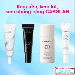 Tổng hợp mini size nhà CARSLAN:kem lót, kem nền, phấn phủ, kem nâng tone, son môi, mascara, kẹp mi..MP2K 5