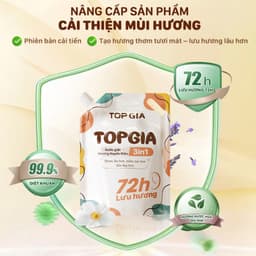 Nước Giặt Xả TOPGIA 2L Hương Huyền Diệu Đánh Bay Vết Bẩn Lưu Hương Thơm Lâu 72H Bảo Vệ Sợi Vải 4